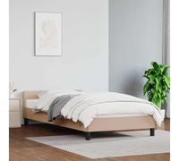 Cadre de Lit avec Tête de Lit Blanc 90x200 cm Similicuir Rembourré vidaXL
