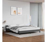 Vidaxl Cadre De Lit Avec Tête De Lit Sans Matelas Gris 160x200 Cm Gris