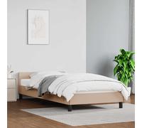 Cadre de Lit avec Tête de Lit Blanc 90x200 cm Similicuir Rembourré vidaXL