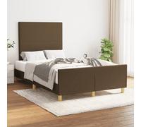 Cadre de Lit avec Tête de Lit Bleu 200 x 200 cm Tissu Rembourré Double vidaXL