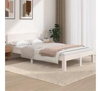 Cadre de lit avec tête de lit Bois de pin massif en bois Lit chambre vidaXL vida