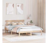 Cadre de lit avec tête de lit Bois de pin massif Lit Moderne d'intérieur vidaXL
