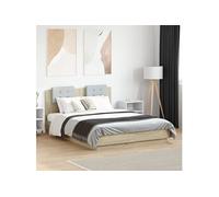 Vidaxl Cadre De Lit Tête De Lit Et Lumières Led Chêne Sonoma 140x190cm Multicolore