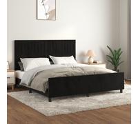 Cadre de Lit avec Tête de Lit Gris Clair 160x200 cm Velours Double vidaXL