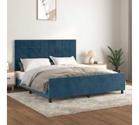 Cadre de Lit avec Tête de Lit Gris Foncé 180x200 cm Velours Double vidaXL