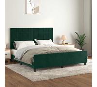 Cadre de Lit avec Tête de Lit Gris Foncé 180x200 cm Velours Double vidaXL