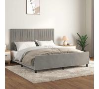 Cadre de Lit avec Tête de Lit Gris Foncé 180x200 cm Velours Double vidaXL