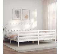 Cadre de Lit avec Tête de Lit Meuble Chambre Maison Bois de Pin Massif vidaXL