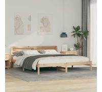Cadre de lit avec tête de lit Pin massif plateforme moderne fonctionnel vidaXL v