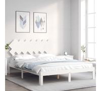 vidaXL Cadre de lit sans matelas blanc 90x200 cm bois de pin massif 3193712