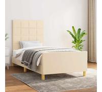 Cadre de lit avec tête de lit tissu plateforme Lit Moderne minimaliste vidaXL vi