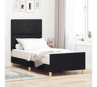 Cadre de lit avec tête de lit tissu plateforme Lit Moderne minimaliste vidaXL vi