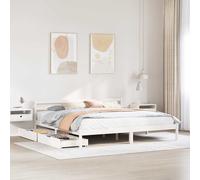 Cadre de Lit avec Tiroirs Adulte Chambre à Coucher Intérieur Bois de Pin vidaXL