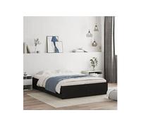 Cadre de Lit avec Tiroirs, Lit Double avec Sommier à Lattes, Lit Adulte, Meuble de Chambre, Moderne, Noir 135x190 cm 3207309