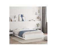 vidaXL Cadre de lit avec tiroirs sans Matelas Blanc 120x190 cm