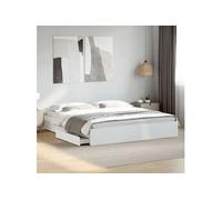 vidaXL Cadre de lit avec tiroirs sans matelas blanc 180x200 cm 3280636