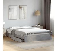 Cadre de Lit avec Tiroirs Sommier Adulte Meuble Chambre Bois d'Ingénierie vidaXL