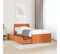vidaXL Cadre de lit sans matelas cire marron 180x200cm bois pin massif 3282341