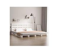 Vidaxl Cadre De Lit Sans Matelas Blanc Bois De Pin Massif Blanc