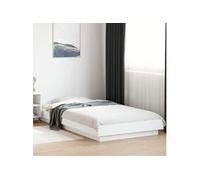 vidaXL Cadre de lit 3281210 – 90x200 cm, bois d'ingénierie, blanc