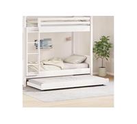 Cadre de lit Blanc Bois de pin 75 x 190 cm Pliable Cadre de lit 873431