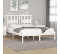 Vidaxl Cadre De Lit Blanc Bois De Pin Massif 180x200 Cm Super King Blanc