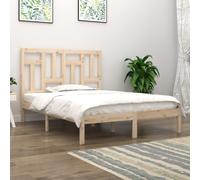 Cadre de Lit Blanc Bois de Pin Massif 140x200 cm Sommier Adulte Double vidaXL