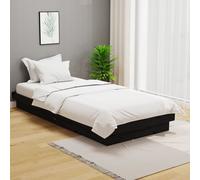 Cadre de Lit Blanc Bois Massif 120x200cm Double Adulte Sommier à Lattes vidaXL