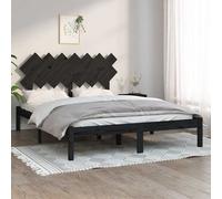 Cadre de Lit Blanc Bois Massif 140x200 cm Adulte Double Sommier Chambre vidaXL