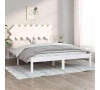 Cadre de Lit Blanc Bois Massif 140x200 cm Adulte Double Sommier Chambre vidaXL