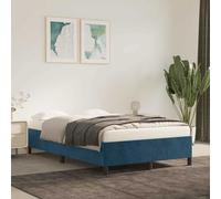 Cadre de Lit Bleu Foncé 120x200 cm Velours Rembourré Double Sommier vidaXL