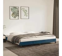 vidaXL Cadre de lit sans matelas bleu foncé 90x200 cm velours