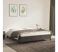 Cadre de Lit Bleu Foncé 120x200 cm Velours Rembourré Double Sommier vidaXL