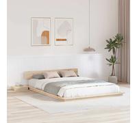 Cadre de lit bois Cadre avec table de chevet moderne d'intérieur en bois vidaXL