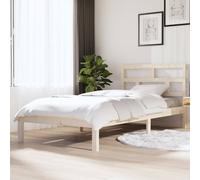 Cadre de Lit Bois de Pin Massif 90x200 cm Adulte Simple Sommier Chambre vidaXL