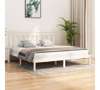 Cadre de Lit Bois Massif 140x200 cm Double Adulte Sommier à Lattes vidaXL