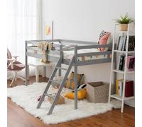 Cadre de lit cabane pour enfants avec toboggan et échelle - Design amusant pour chambre d'enfant