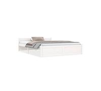Cadre de Lit Bois Massif Adulte Sommier Maison Multicolore Multi-taille vidaXL