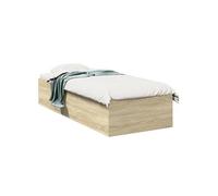 Cadre de lit chêne sonoma 100x200 cm bois d'ingénierie, meuble de chambre à coucher, sommier, lit à panneaux, lit, 3281051