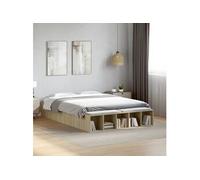 Cadre de Lit Adulte Meuble Chambre à Coucher Intérieur Bois d'Ingénierie vidaXL