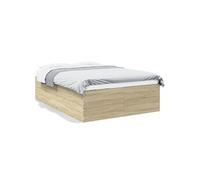 Vidaxl Cadre De Lit Chêne Sonoma 140x190 Cm Bois D'ingénierie Marron