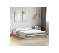 vidaXL Cadre de lit sans matelas en chêne Sonoma 140 x 200 cm