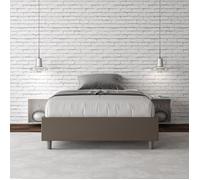 Cadre de lit coffre 1 place et demi Azelia 120x190 - Made in Italie - Sans tête de lit - Rangement