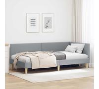 Vidaxl Cadre De Lit D'angle Autre Gris Clair 100 X 200 Cm