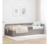 Cadre de lit d'angle avec matelas 2 pc tissu Cadre de lit moderne vidaXL vidaXL
