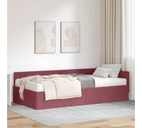 Cadre de lit d'angle avec matelas Autre 2 pc tissu moderne Lit en Tissu vidaXL v