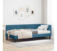 Cadre de lit d'angle avec matelas Autre 2 pc Velours Lit contemporain vidaXL vid