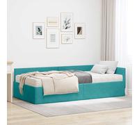 Cadre de lit d'angle avec matelas Autre 2 pc Velours plateforme Lit en vidaXL vi