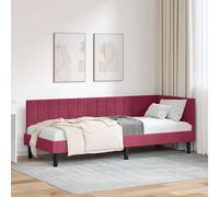 Cadre de lit d'angle avec tête de lit Velours jour gain place en tissu vidaXL vi
