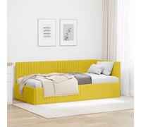 Cadre de lit d'angle avec tête de lit Velours jour moderne Lit en tissu vidaXL v